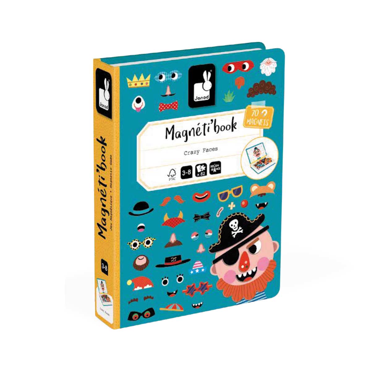 Magnéti' Book Crazy Faces Boys (3 a 8 años) | Janod 2716