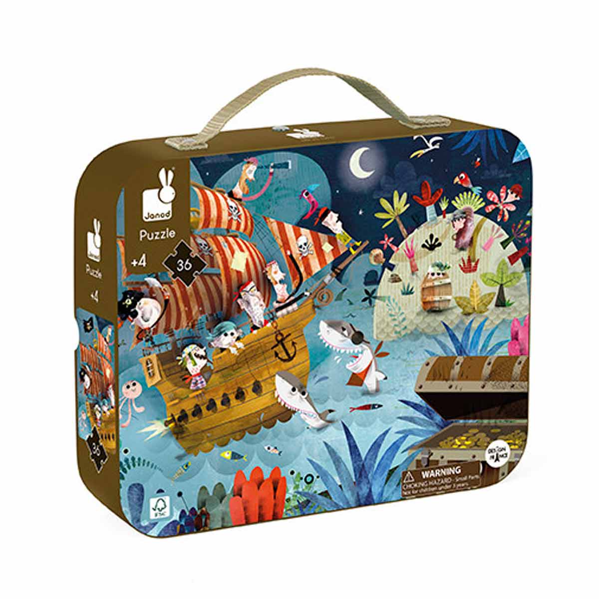 Puzzle Maletín de Busqueda del Tesoro + 4años | Janod 2922