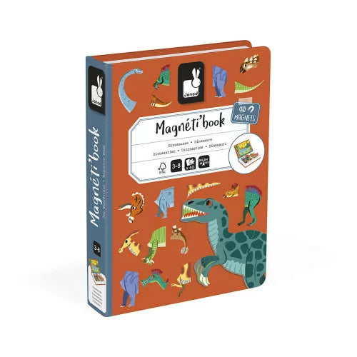 Magneti book Dinosaurios, 40 imanes 3-8 años | Janod 2590